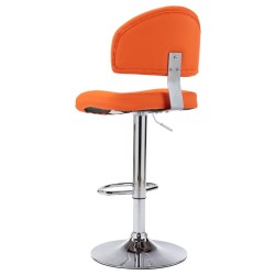 Tabouret de bar Orange Similicuir 