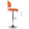 Tabouret de bar Orange Similicuir 