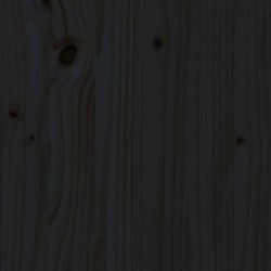 Salon de jardin 5 pcs noir bois massif de pin 