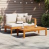 Table de jardin 100x50x27 cm bois d'acacia solide  