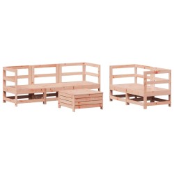 Salon de jardin 6 pcs bois massif sapin de douglas 
