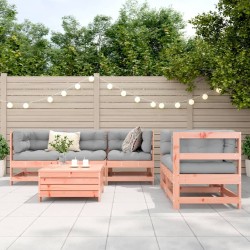 Salon de jardin 6 pcs bois massif sapin de douglas 