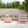 Salon de jardin 6 pcs bois massif sapin de douglas 