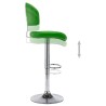 Tabouret de bar Vert Similicuir 
