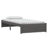 Cadre de lit sans matelas gris bois massif 90x200 cm 