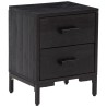 Table de chevet Noir 36x30x45 cm Bois de pin massif 