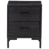 Table de chevet Noir 36x30x45 cm Bois de pin massif 