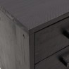 Table de chevet Noir 36x30x45 cm Bois de pin massif 