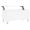 Table basse Blanc 90x44,5x45 cm Bois d'ingénierie 