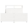Cadre de lit sans matelas blanc 160x200 cm bois de pin massif 