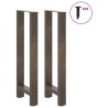 Pieds de table de bar en acier naturel, 2 pièces, 40 x (100-101) cm 