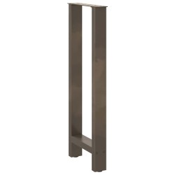 Pieds de table de bar en acier naturel, 2 pièces, 40 x (100-101) cm 