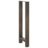 Pieds de table de bar en acier naturel, 2 pièces, 40 x (100-101) cm 