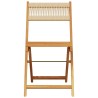 Ensemble à manger de jardin 5pcs beige polypropylène et bois 