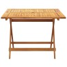 Ensemble à manger de jardin 5pcs beige polypropylène et bois 