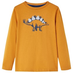 T-shirt enfants à manches longues ocre foncé 140 