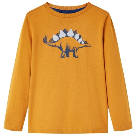 T-shirt enfants à manches longues ocre foncé 140 