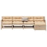 Salon de jardin 5 pcs avec coussins Bois de pin massif 