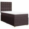 Sommier à lattes de lit avec matelas Marron foncé 100x200 cm 