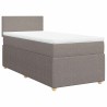 Sommier à lattes de lit avec matelas Taupe 90x190 cm Tissu 