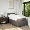 Sommier à lattes de lit avec matelas Taupe 90x190 cm Tissu 