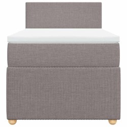 Sommier à lattes de lit avec matelas Taupe 90x190 cm Tissu 