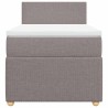 Sommier à lattes de lit avec matelas Taupe 90x190 cm Tissu 