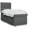 Sommier à lattes de lit avec matelas Gris foncé 80x200 cm Tissu 
