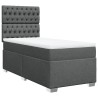 Sommier à lattes de lit avec matelas Gris foncé 80x200 cm Tissu 