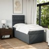 Sommier à lattes de lit avec matelas Gris foncé 80x200 cm Tissu 