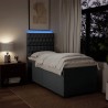 Sommier à lattes de lit avec matelas Gris foncé 80x200 cm Tissu 