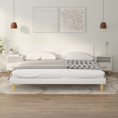Tables de chevet 2 pcs blanc brillant 40x35x47 cm 