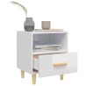 Tables de chevet 2 pcs blanc brillant 40x35x47 cm 