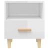 Tables de chevet 2 pcs blanc brillant 40x35x47 cm 