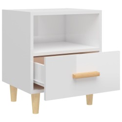 Tables de chevet 2 pcs blanc brillant 40x35x47 cm 