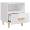 Tables de chevet 2 pcs blanc brillant 40x35x47 cm 