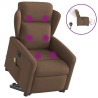 Fauteuil inclinable de massage électrique Marron Tissu 