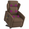Fauteuil inclinable de massage électrique Marron Tissu 