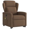 Fauteuil inclinable de massage électrique Marron Tissu 