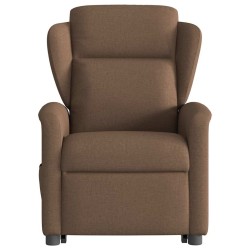 Fauteuil inclinable de massage électrique Marron Tissu 
