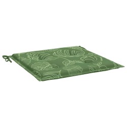 Coussins de chaise lot de 2 motif de feuilles 50x50x4 cm tissu 