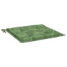 Coussins de chaise lot de 2 motif de feuilles 50x50x4 cm tissu 