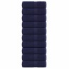 Serviettes d'invité 10 pcs bleu marine 30x50 cm 100% coton 