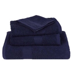 Serviettes d'invité 10 pcs bleu marine 30x50 cm 100% coton 