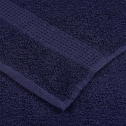 Serviettes d'invité 10 pcs bleu marine 30x50 cm 100% coton 
