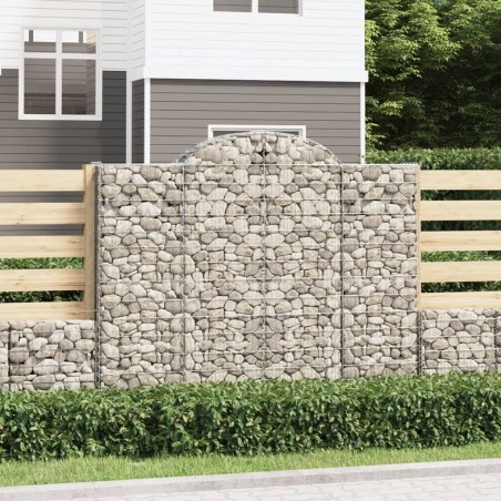 Panier de gabions arqué 200x30x160/180 cm Fer galvanisé 
