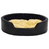 Lit pour chiens Noir et jaune 99x89x21 cm Peluche et similicuir 
