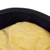 Lit pour chiens Noir et jaune 99x89x21 cm Peluche et similicuir 