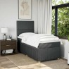 Sommier à lattes de lit avec matelas Gris foncé 80x200 cm Tissu 