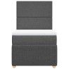 Sommier à lattes de lit avec matelas Gris foncé 80x200 cm Tissu 